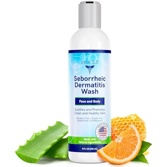 pHat 5.5 8 OZ : SEBORRHEIC DERMATITIS FACE WASH (8 OZ) - Image 1